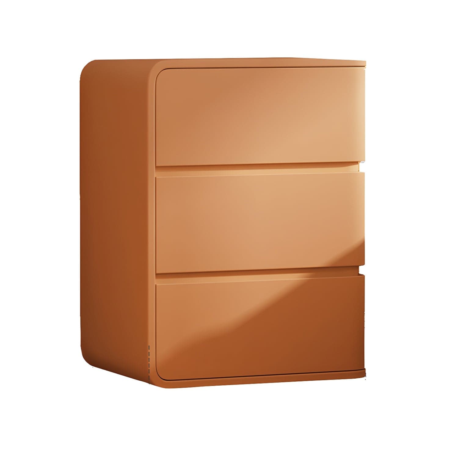 Modern Faux Leather Bachelor's Chest with 3 Drawers - Small Size Nightstand - image 8