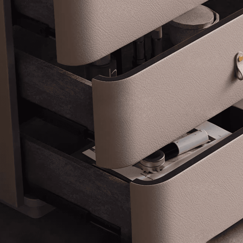 Multi-Purpose Tan Vanity Set with Lighting, Scalable Push-Pull, Adjustable Touch and Brightness - image 7