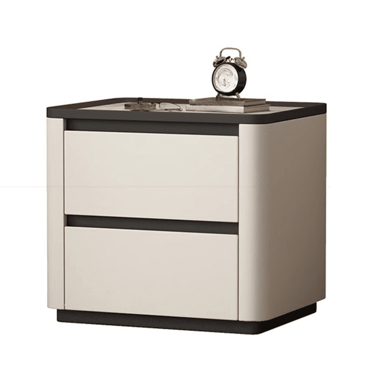 Stylish Bedside Cabinet Nightstand with 2 Drawers and Sintered Stone Countertop - image 13