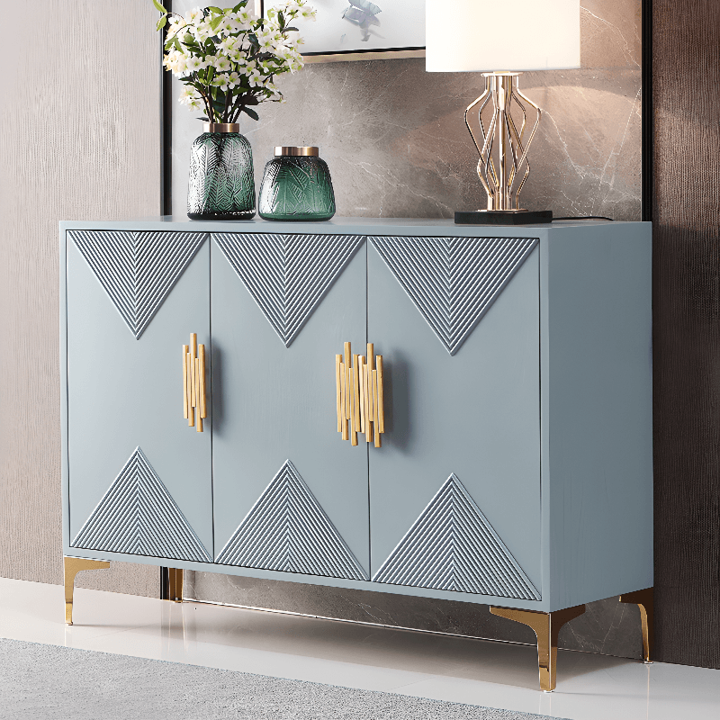 Glamorous Self-supporting Cerulean Accent Cabinet/Accent Chest for Drawing Room - image 3