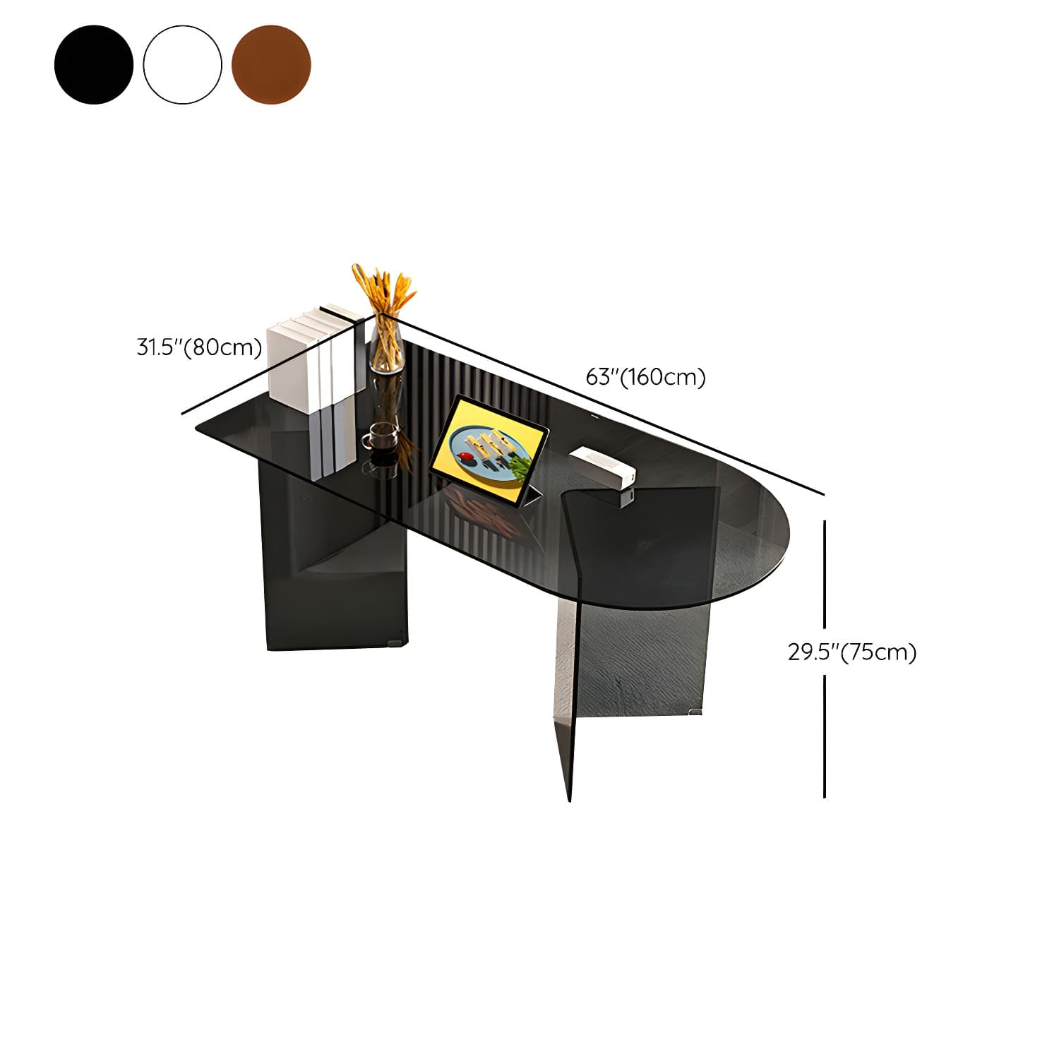 Modern Tempered Glass Dining Table Glass Base for Dining Room - image 21