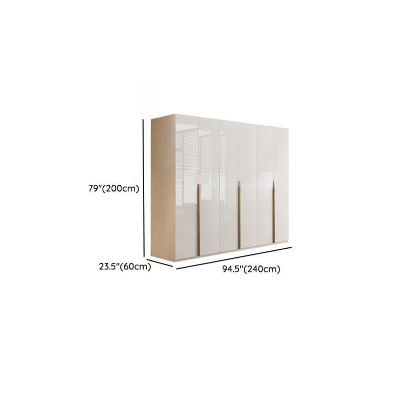 Chalk Minimalist Laminate Cabinet Armoire with Soft Close Drawer, Soft Close Door, Interior Shelves, and Clothing Rod - image 18