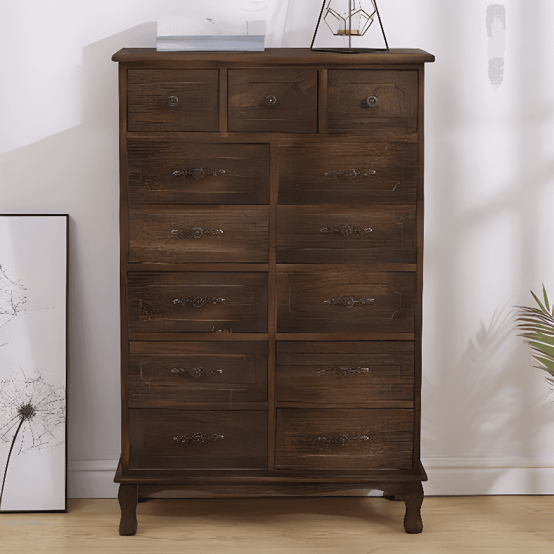 French Wood Vertical Console Dresser with 9 Drawers/7 Drawers/10 Drawers - image 20