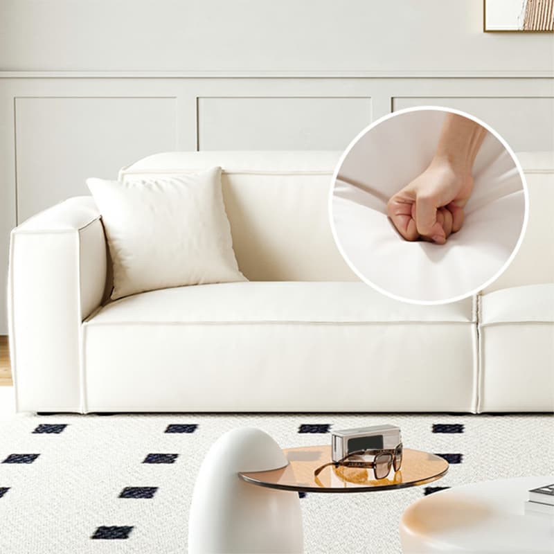 Luxurious Nappa Upholstered Sectional Sofa in Soft Nappa Leather - image 9