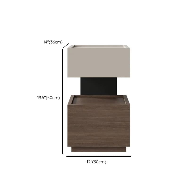 Modish Nightstand With Drawer Organization Featuring 2 Drawers, 1 Shelf, and Lumber Countertop - image 20