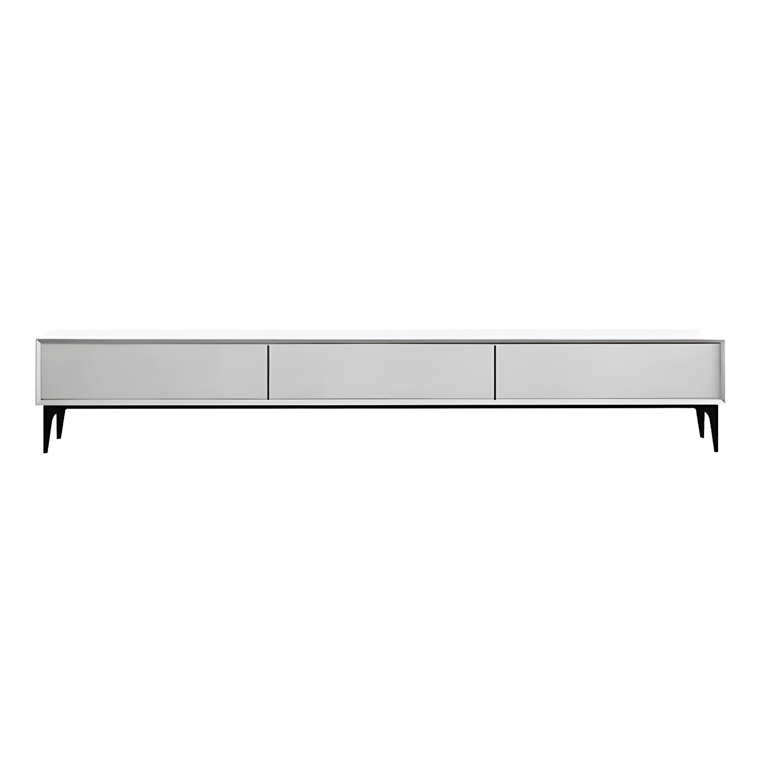 Scandinavian Style Wood TV Stand with Cable Management, Drawers Included - Low Height and With Legs - image 6