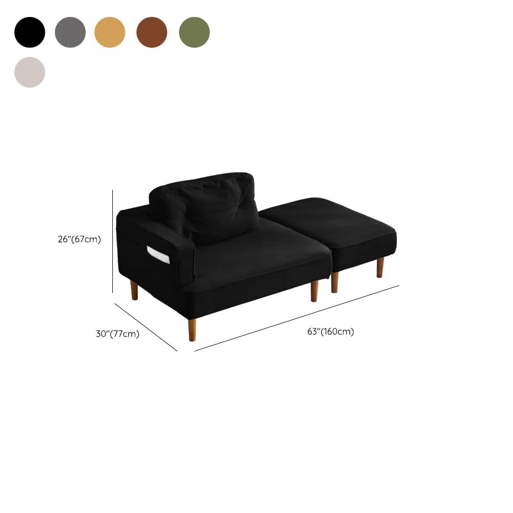 Contemporary Modern Solid Color Scratch-immune Standard Sofa/Loveseat/Single Sofa in Gray/Sage/Sepia for 2 People with Receptacle and Ottoman - image 17
