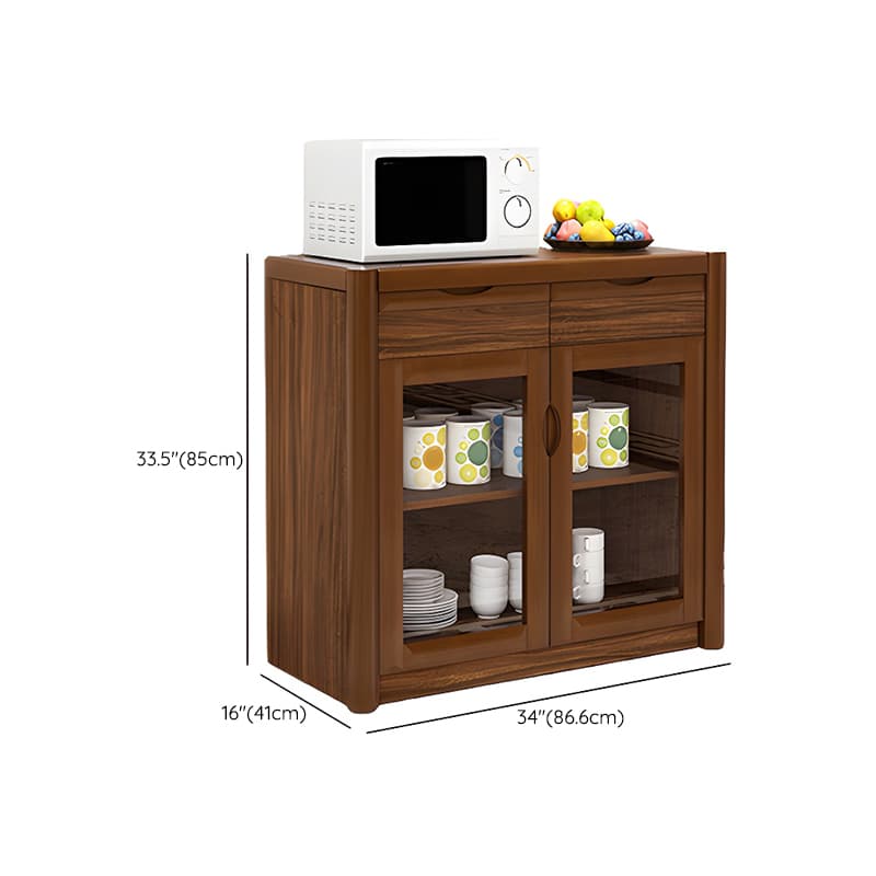 Vintage Style Wood Buffet Sideboard with Cabinets and Drawers - image 21