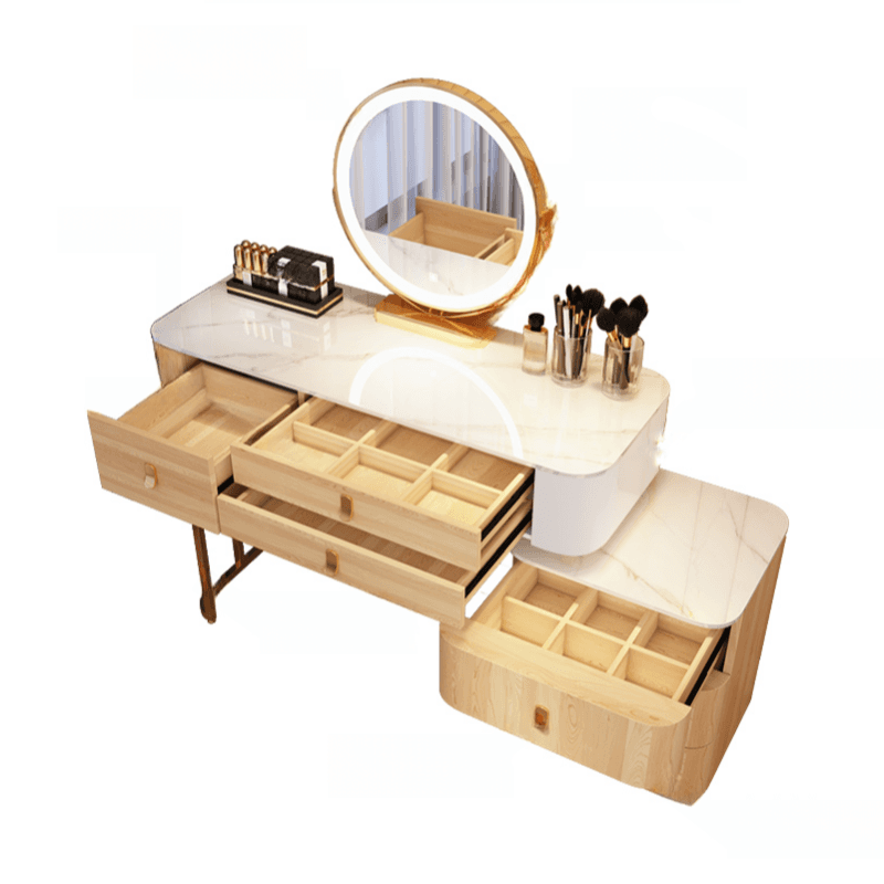 Multi-Purpose Scalable Vanity Set with Push-Pull Drawers, Adjustable Touch & Adjustable Brightness Lighting System, Dividers Included - image 12