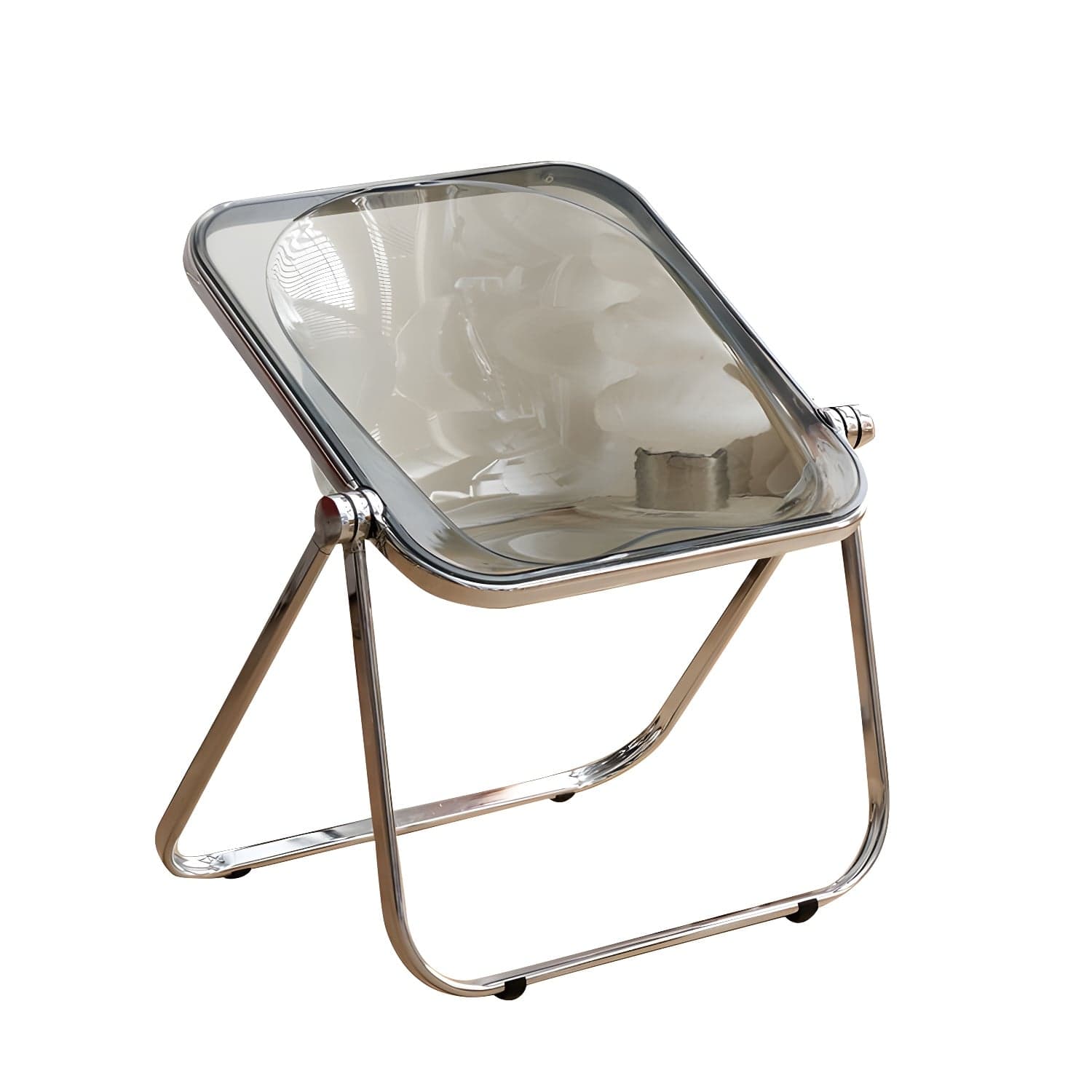 Modern Collapsible Side Chair with Low Back and Foldable Design in Plastic & Acrylic - image 6