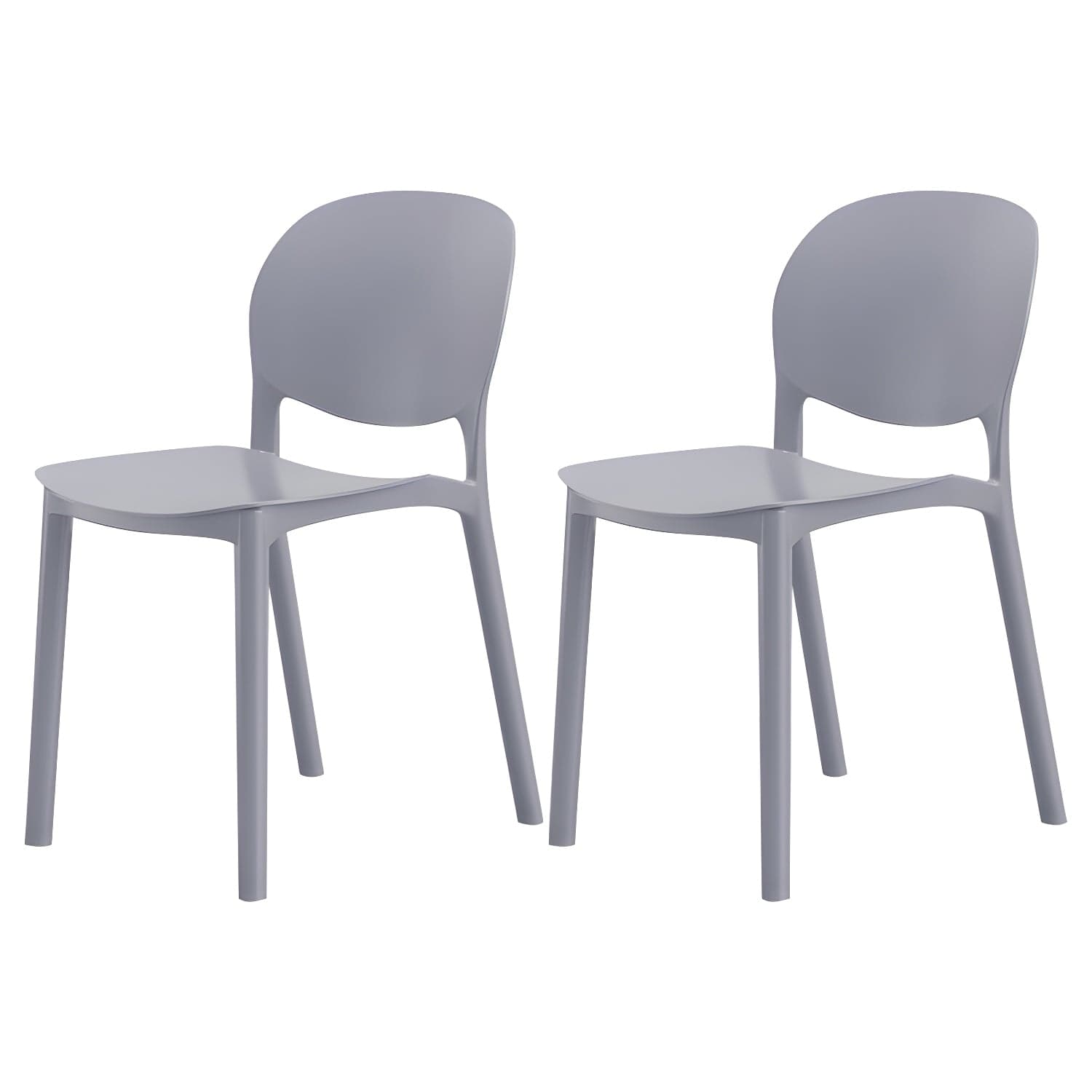 Nordic Backrest Stackable Chair with Acrylic Legs for Dining Room - image 5
