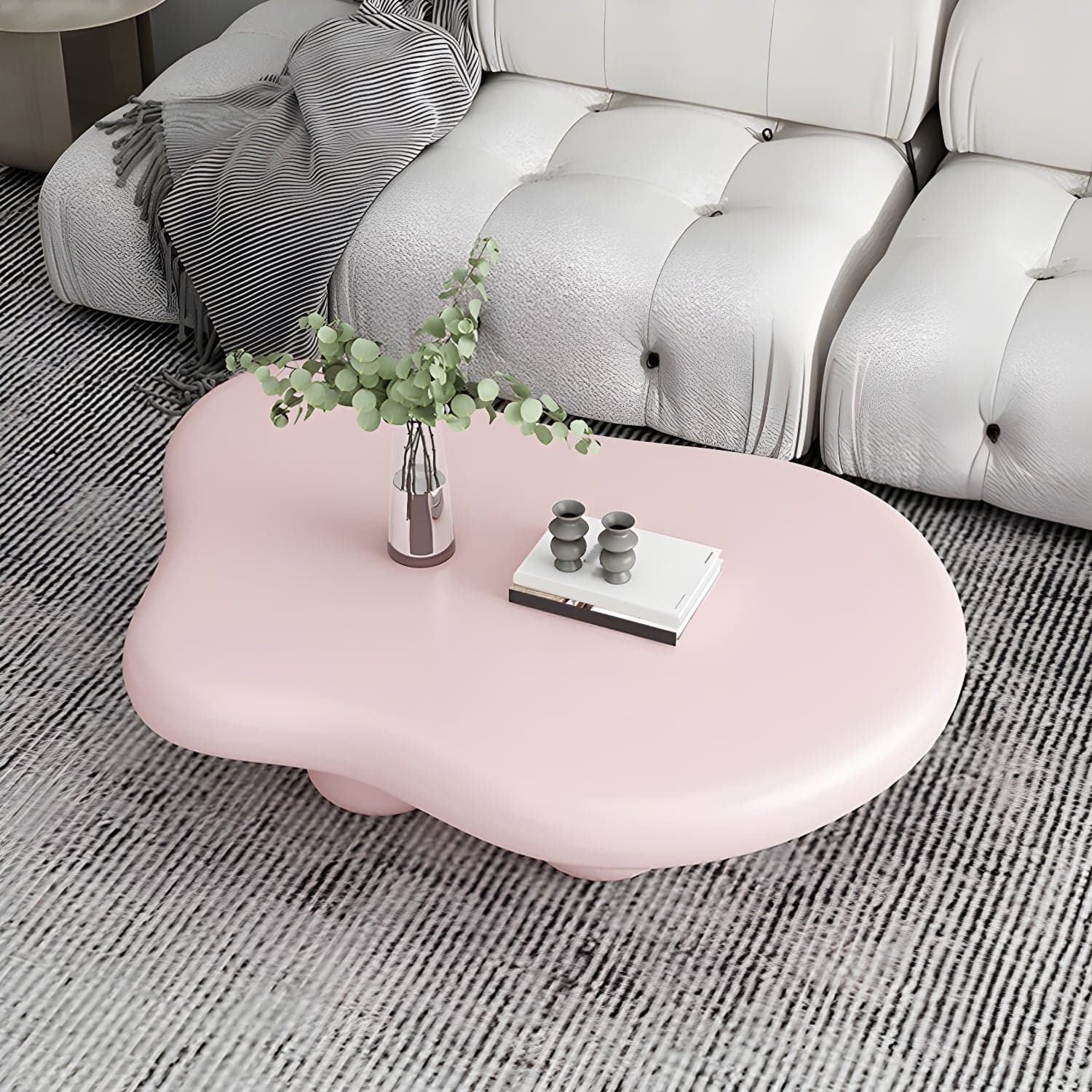 Solid Wood 4 Legs Coffee Table Minimalist Modern Coffee Table - image 3