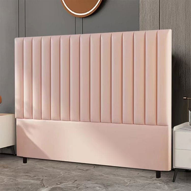Modern Upholstered Pine Headboard with Leather Upholstery and Wood Legs - image 7