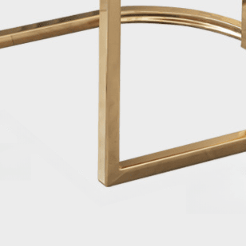 Minimalist Arm Chair with Cushioned Seat, Arms, Metallic Metal Legs, and Low Back - image 21