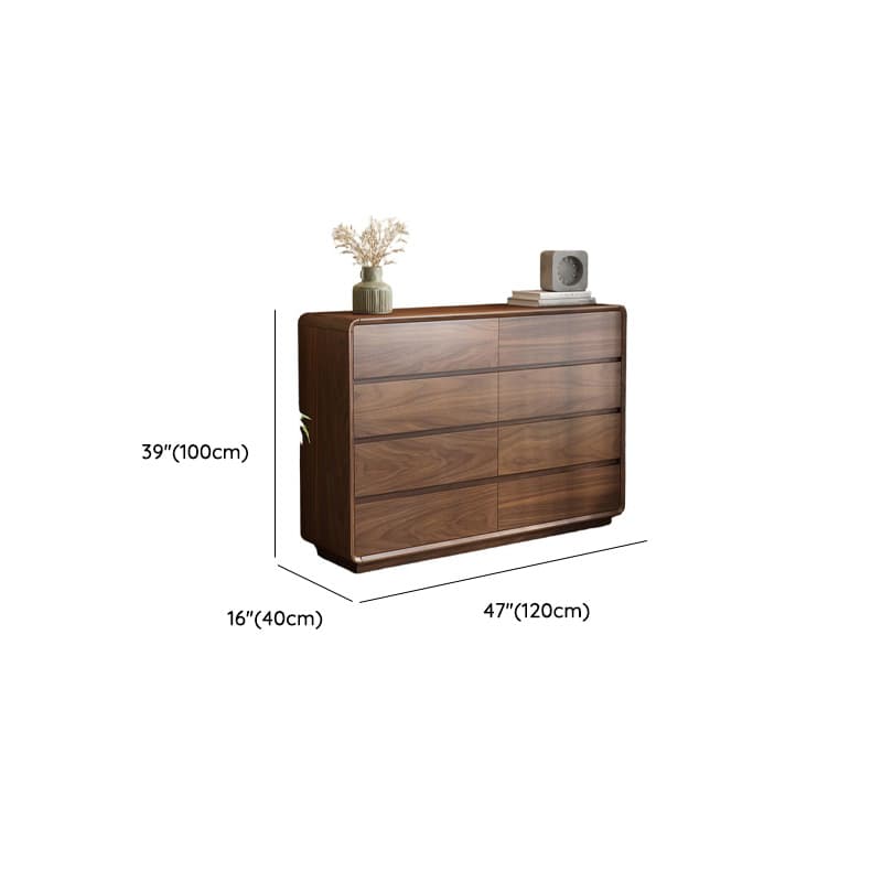 Cocoa Simplistic Natural Wood Double Dresser/Lingerie Chest with 6/9/5 Drawers in Horizontal/Vertical Orientation - image 11