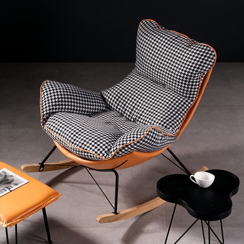 Comfortable Upholstered Rocking Chair with Solid Wood Frame for Modern Home Decor - image 16