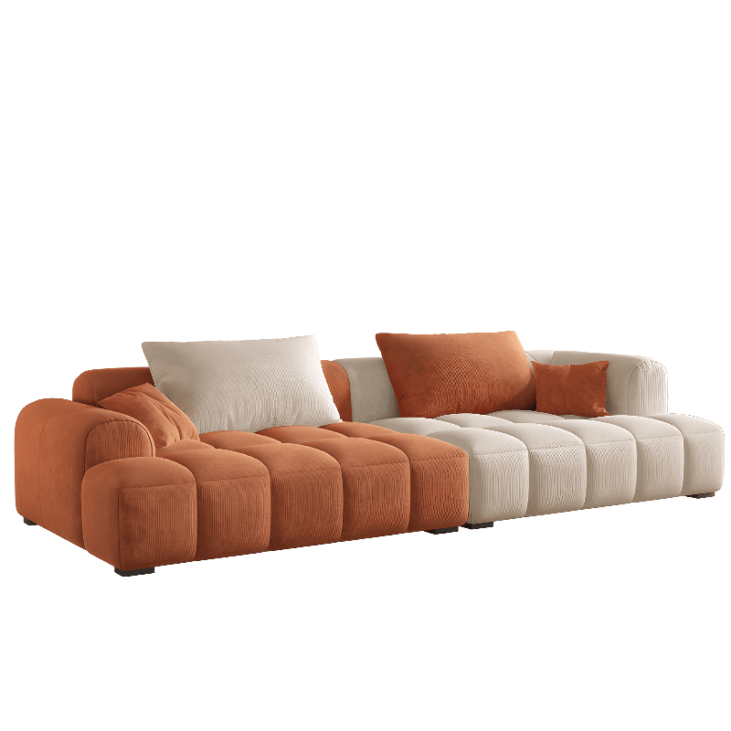 Grey/Lime Green/Ivory Sofa Couch with Concealed Support - image 13