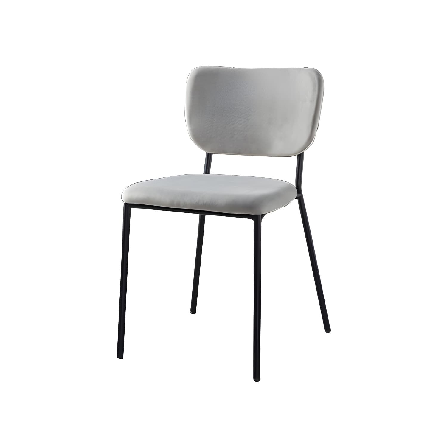 Nordic Style Dining Chairs Armless Open Back Stackable Chairs with Metal Legs - image 15