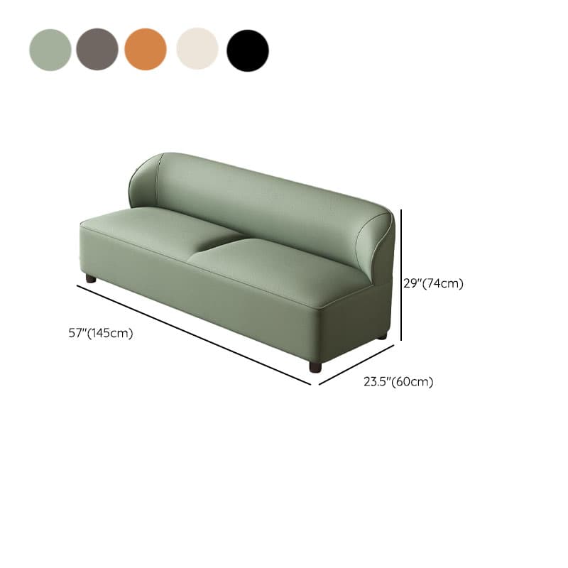 Trendy Solid Color Stain Resistant Loveseat in Emerald Green/Auburn/Beige for 2 People - image 15