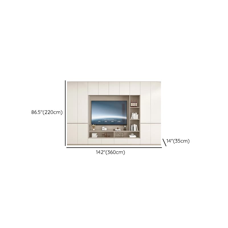 Rectangular Entertainment Center with Hutch, 2 Bookcases, Bridge, and Hutch Included - image 11