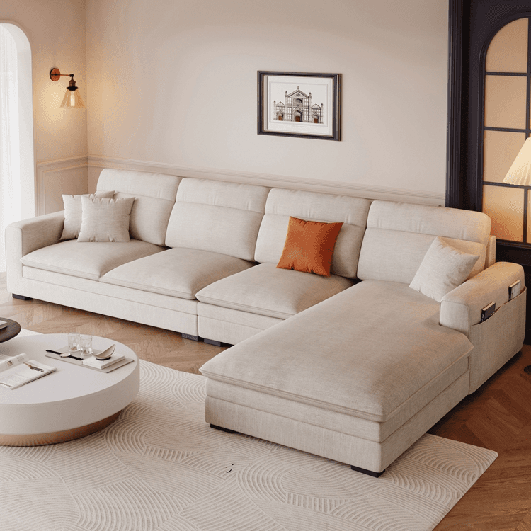 L-Shape/Straight Sofa Recliner/Sofa Couch with Concealed Support and Pine Wood Frame - image 6