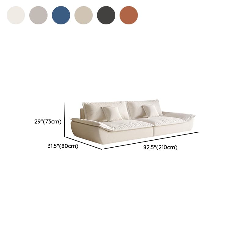 Modish Solid Color Stain Resistant Standard Sofa/Loveseat for 3-seater/4-seater/5 Person with 2 Pillows - image 17