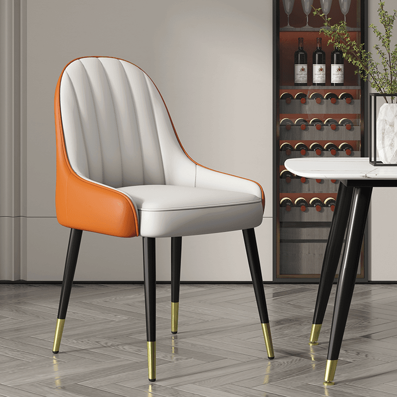 Secure Gilded Framed Armless Chair with Foot Pads for Dinette - image 15