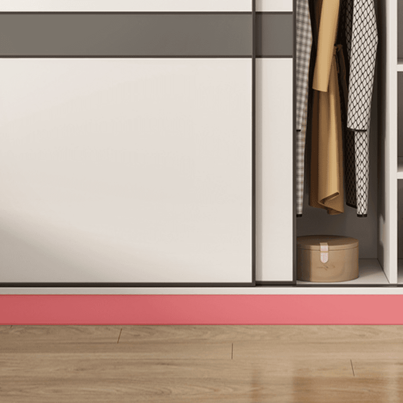 Chalk Nordic Timber Wardrobe with 3 Drawers, Self-supporting Design, Soft Close Door, and Clothing Rod - image 9