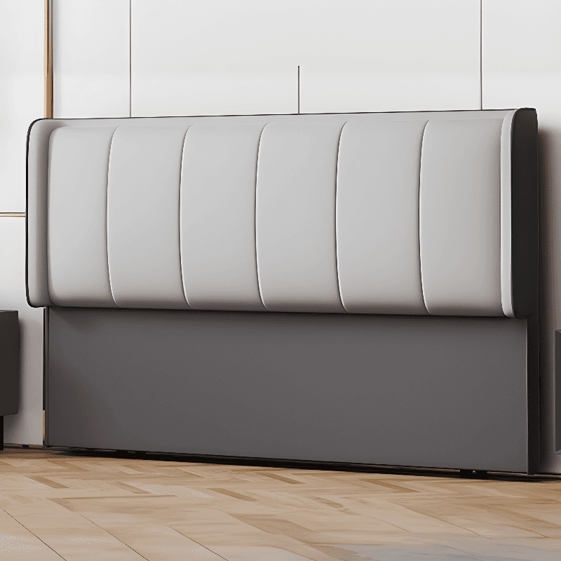 Modish Style Panel Headboard in Timber with No Distressing, Rectangle Shape for Full/Queen/Twin XL Bed, Featuring Sponge Upholstery and Standard Height