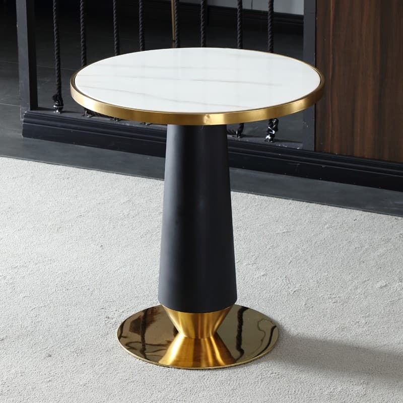 Glamorous Rounded Stone Dining Table for 2, Scratch-proof and Fixed Mechanism - image 12