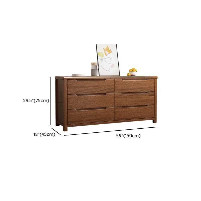 Trendy Walnut Wood Lingerie Chest/Double Dresser with 5/4/6 Drawers in Vertical/Horizontal Orientation - image 18