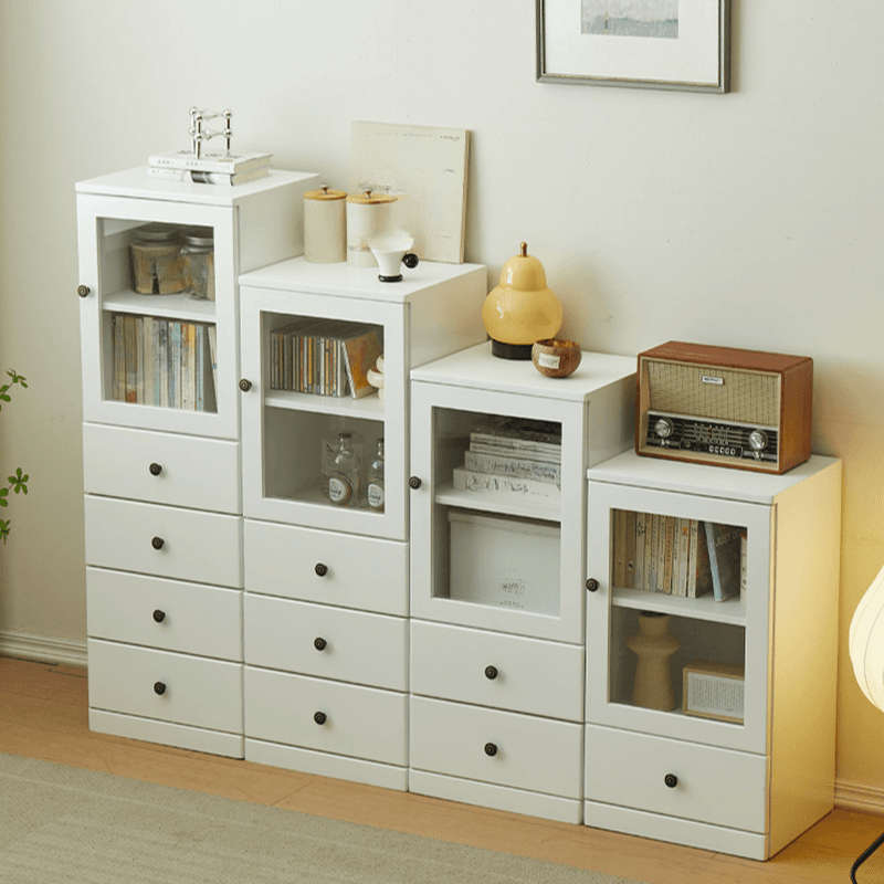 Modish Timber Console Dresser with 3/4/5 Drawers, Hutch Cabinets, and 2 Interior Shelves in Vertical Orientation - image 7