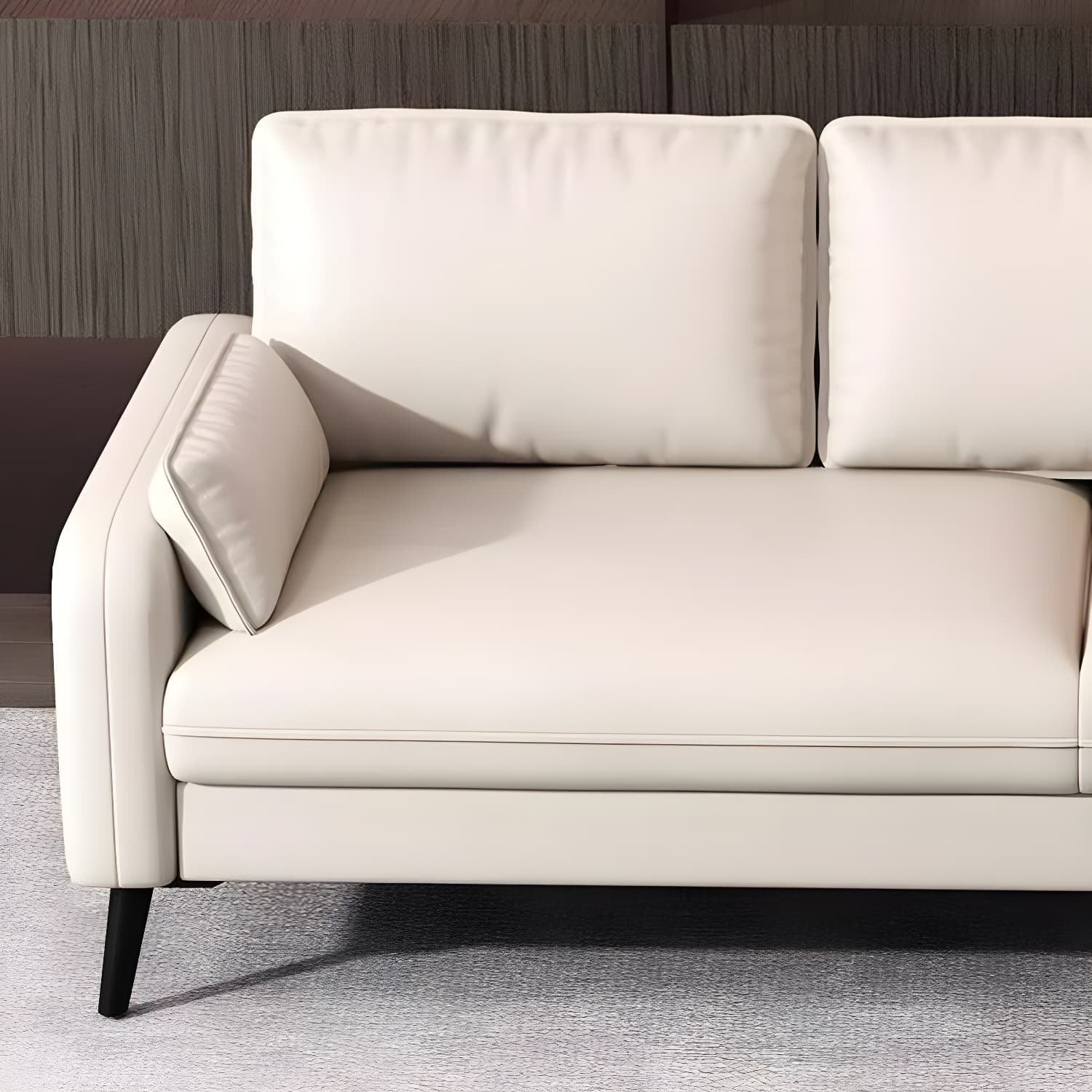 2-Seater Modern Cushioned Sofa with Bolster Pillows for Living Room - image 13