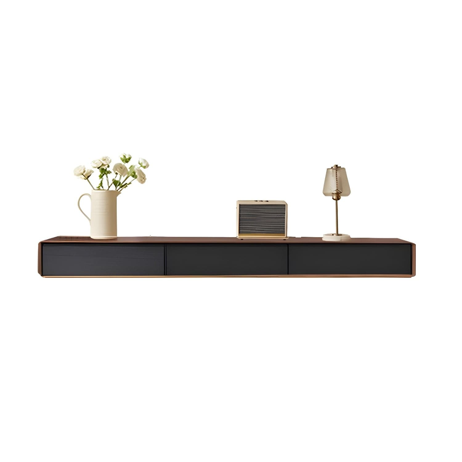 Contemporary Wood Media Console TV Stand with Drawer and Door - image 7