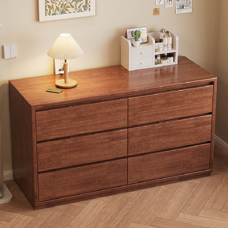 Modern Simple Style Rectangular Detached Decorative Cabinet with Scratch-immune Rubberwood, Chalk/Sepia/Wood Color Top, and Soft Close Drawer - image 4