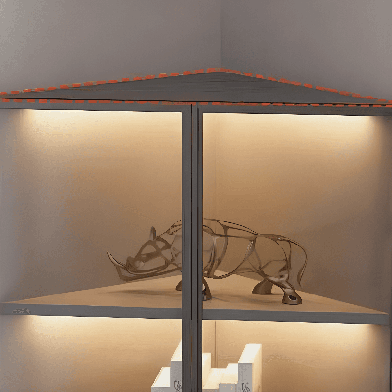 Nook Independent Utility Cabinet with Cabinet, Glass-panel Door, Bar Pull, Ink Top, and Light - image 3