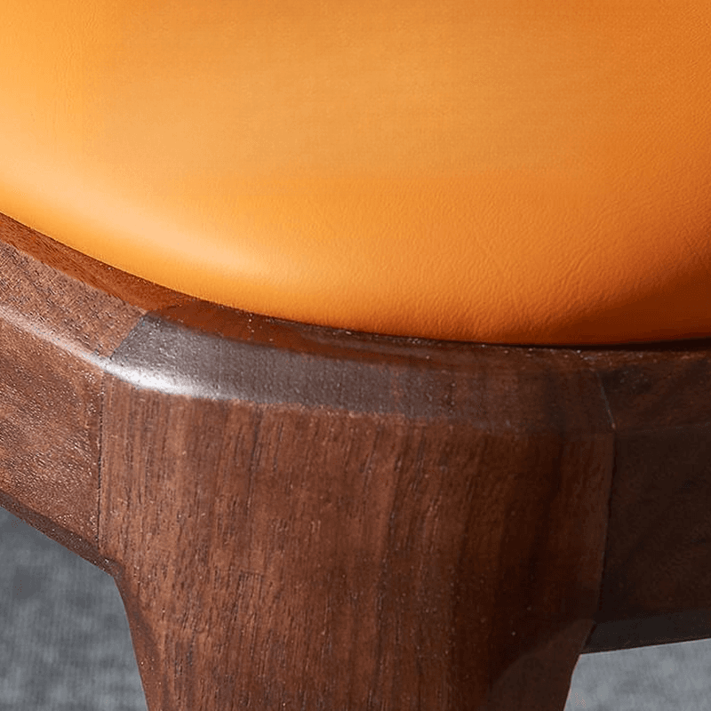 Natural Wood Outlined Unwavering Leather Cushion Side Chair for Dining Room - image 14
