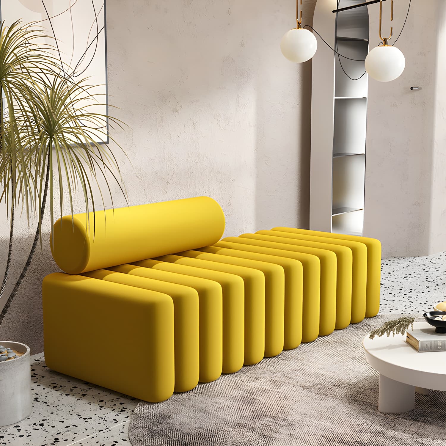 Velvet Contemporary Standard Sofa Armless Sofa for Living Room, Apartment - image 4