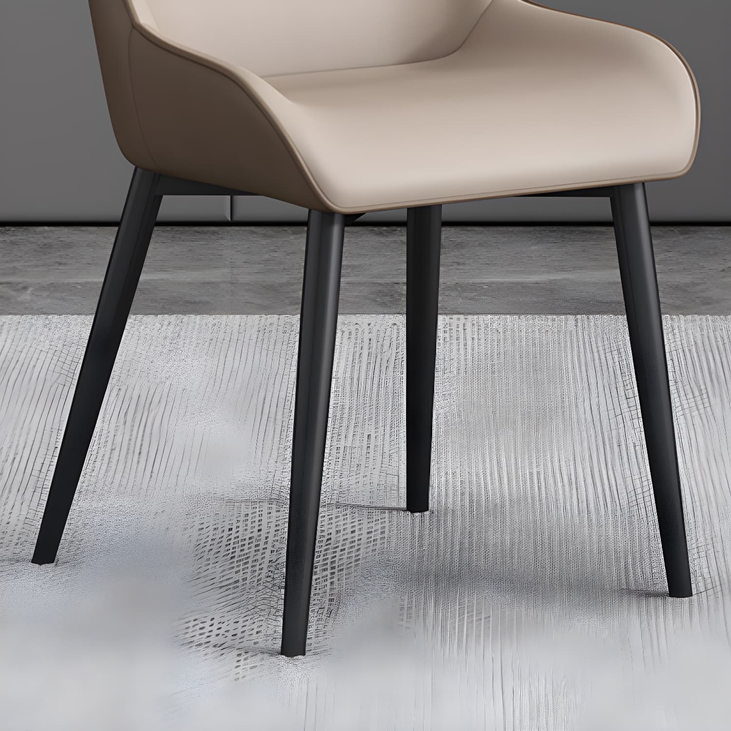 Nordic Style Metal Chair Wingback Kitchen Side Chair for Dinning Room - image 14