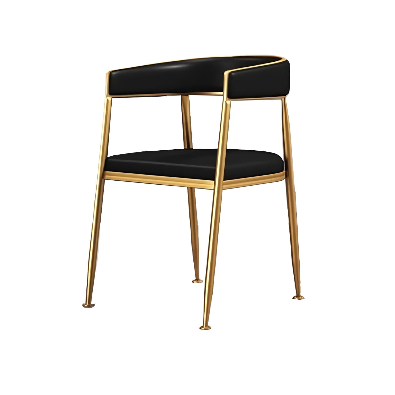 Glam Gold Metal Arm Chair Open Back Dining Side Chair with Upholstered - image 5