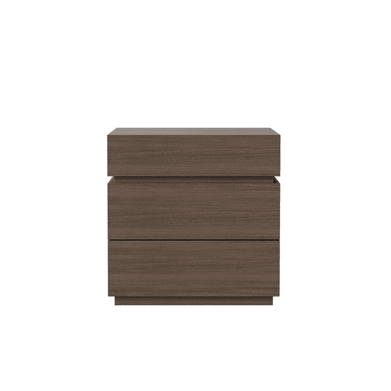 Organic Modern Nightstand With Drawer Organization with 3 Drawers and Real Wood Countertop - image 7