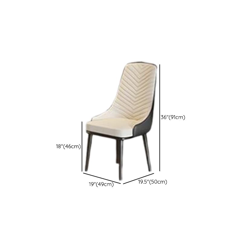 Minimalist Dining Table Set with Rounded Shape and Stump Base, Padded Chair with Back in White - image 15