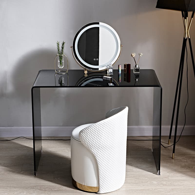 Flooring Makeup Vanity with a Glass Tabletop for Multi-Purpose in a Trendy Style - image 5