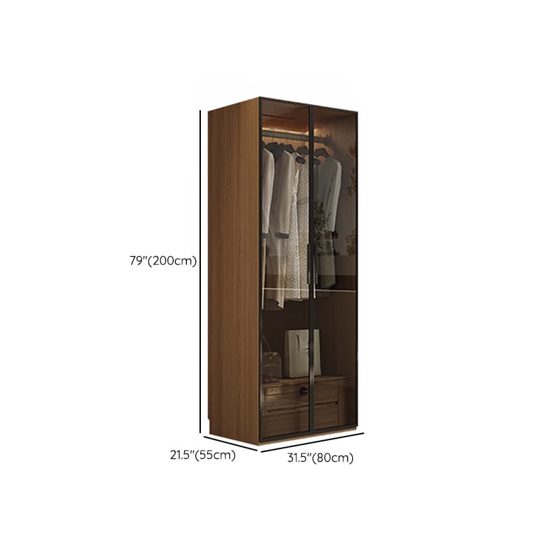 Casual White Lumber Wardrobe Closet with Soft Close Drawer, Door, Interior Shelves, and Clothing Rod - image 14