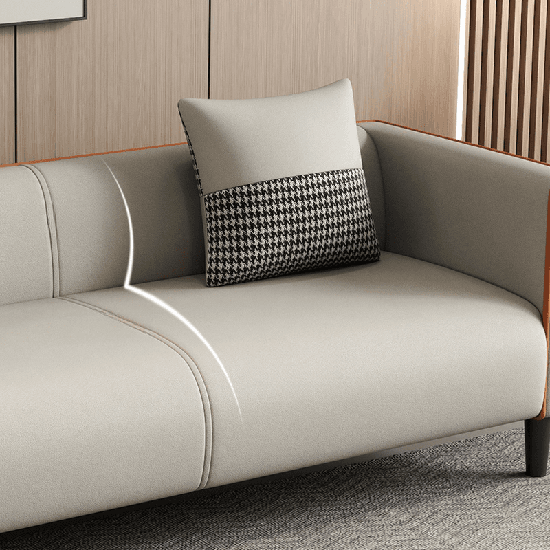 Versatile Standard Sofa/Loveseat/Single Sofa in Synthetic Leather with Grey/Dark Blue/Light Green Upholstery and Arm - image 14