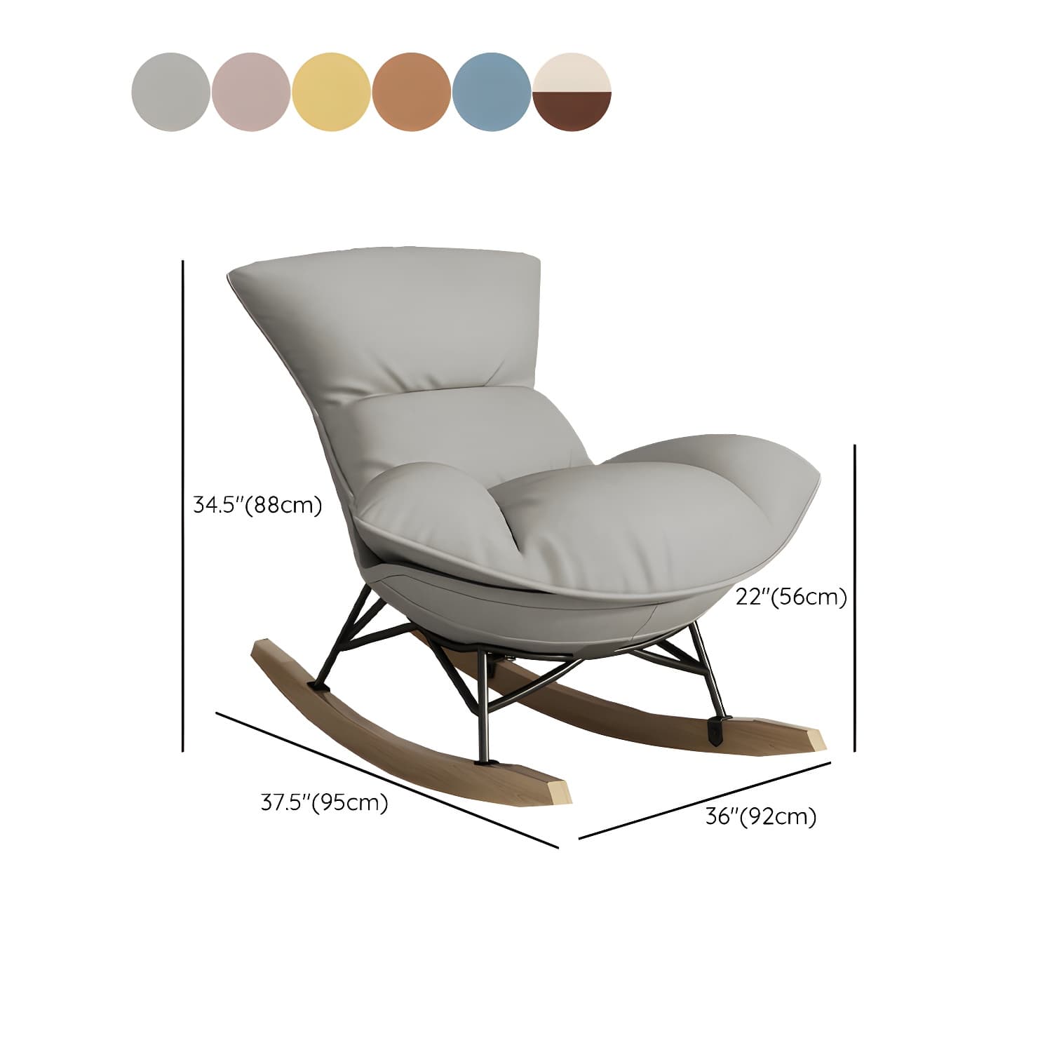 Nursery Sofa Rocking Chair Indoor Rocking Chair for Living Room and Bedroom - image 18