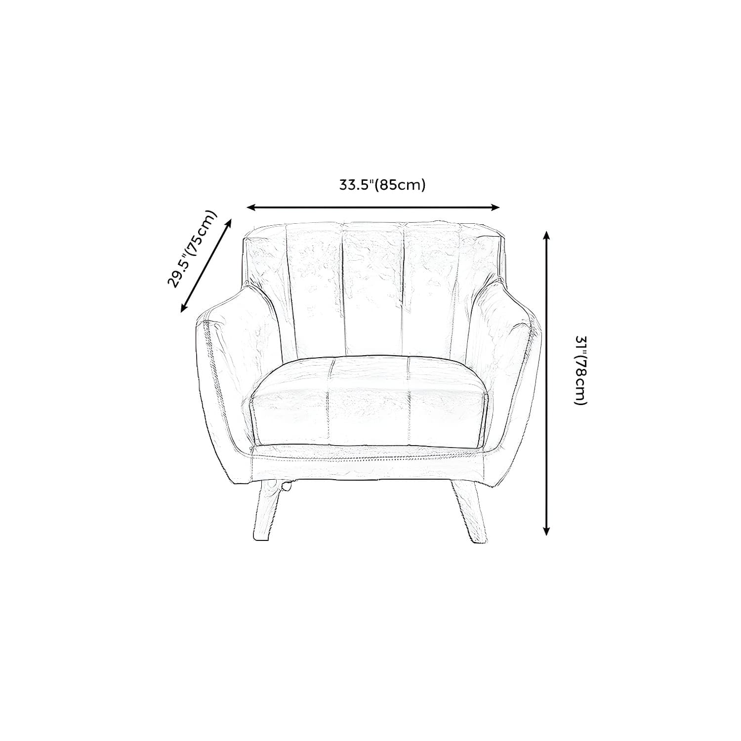 Modern Stain-Resistant Leather Sofa Square Arm Settee with Tight Back - image 13