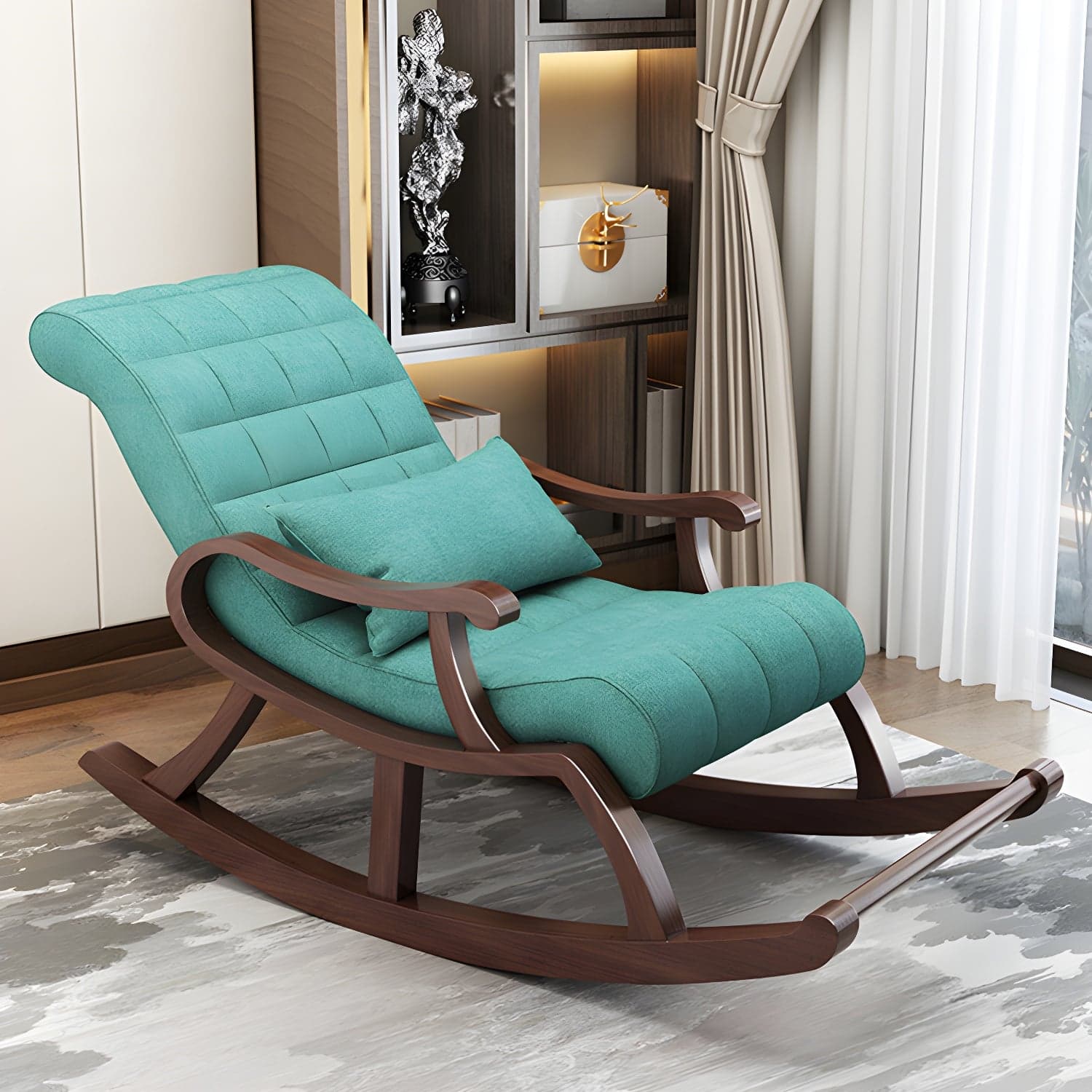 Mid-Century Modern Recliner Chair Upholstered Recliner Chair - image 7