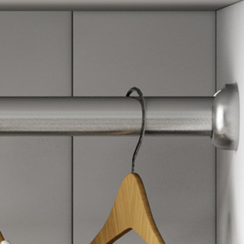 Simple Lumber White Wardrobe Armoire with Interior Shelves & Clothing Rack & Soft Close Drawer & Soft Close Door - image 9