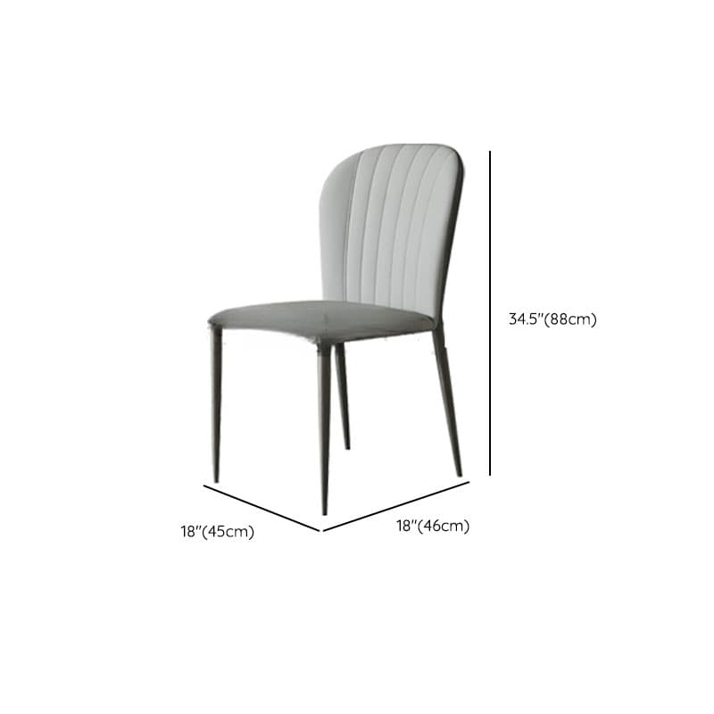 Dining Table Set with Slate Stone Top, Two-sided Pedestal Base, Fixed Table, Padded Chair with Back, in White - image 10